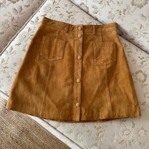 Vintage Real Suede Skirt - XS